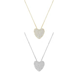 Heart Pave Flat Silm Necklace by BeyondEnvy