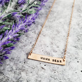 MAMA BEAR Bar Necklace by Salt and Sparkle