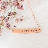 MAMA BEAR Bar Necklace by Salt and Sparkle