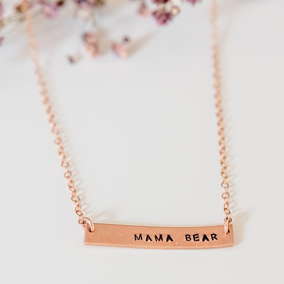 MAMA BEAR Bar Necklace by Salt and Sparkle