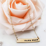 MAMA BEAR Bar Necklace by Salt and Sparkle