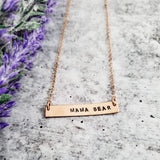 MAMA BEAR Bar Necklace by Salt and Sparkle