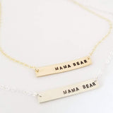 MAMA BEAR Bar Necklace by Salt and Sparkle