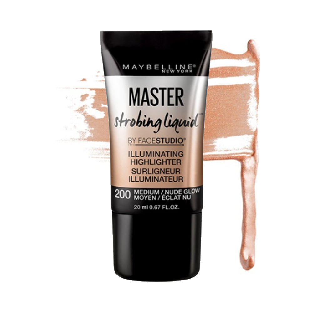 MAYBELLINE Facestudio Master Strobing Liquid Illuminating Highlighter - 200 Medium/Nude Glow