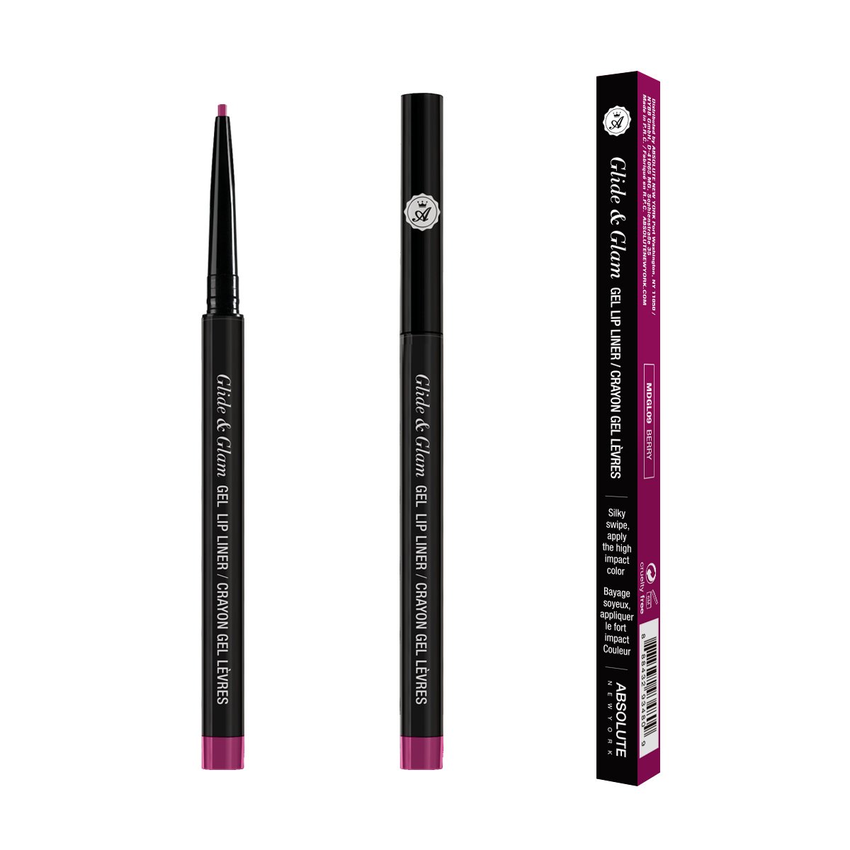 ABSOLUTE Glide & Glam Gel Lip Liner - Berry