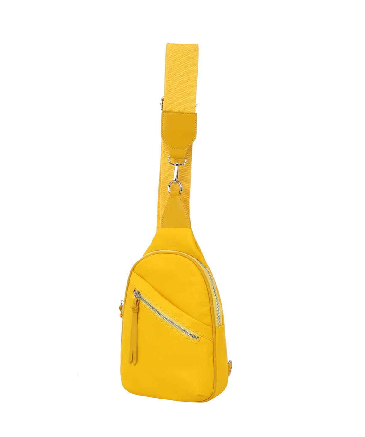 Diagnal zip front sling backpack by hfstylish