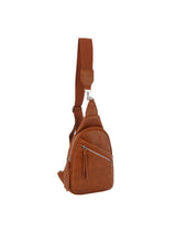 Diagnal zip front pocket sling backpack by hfstylish