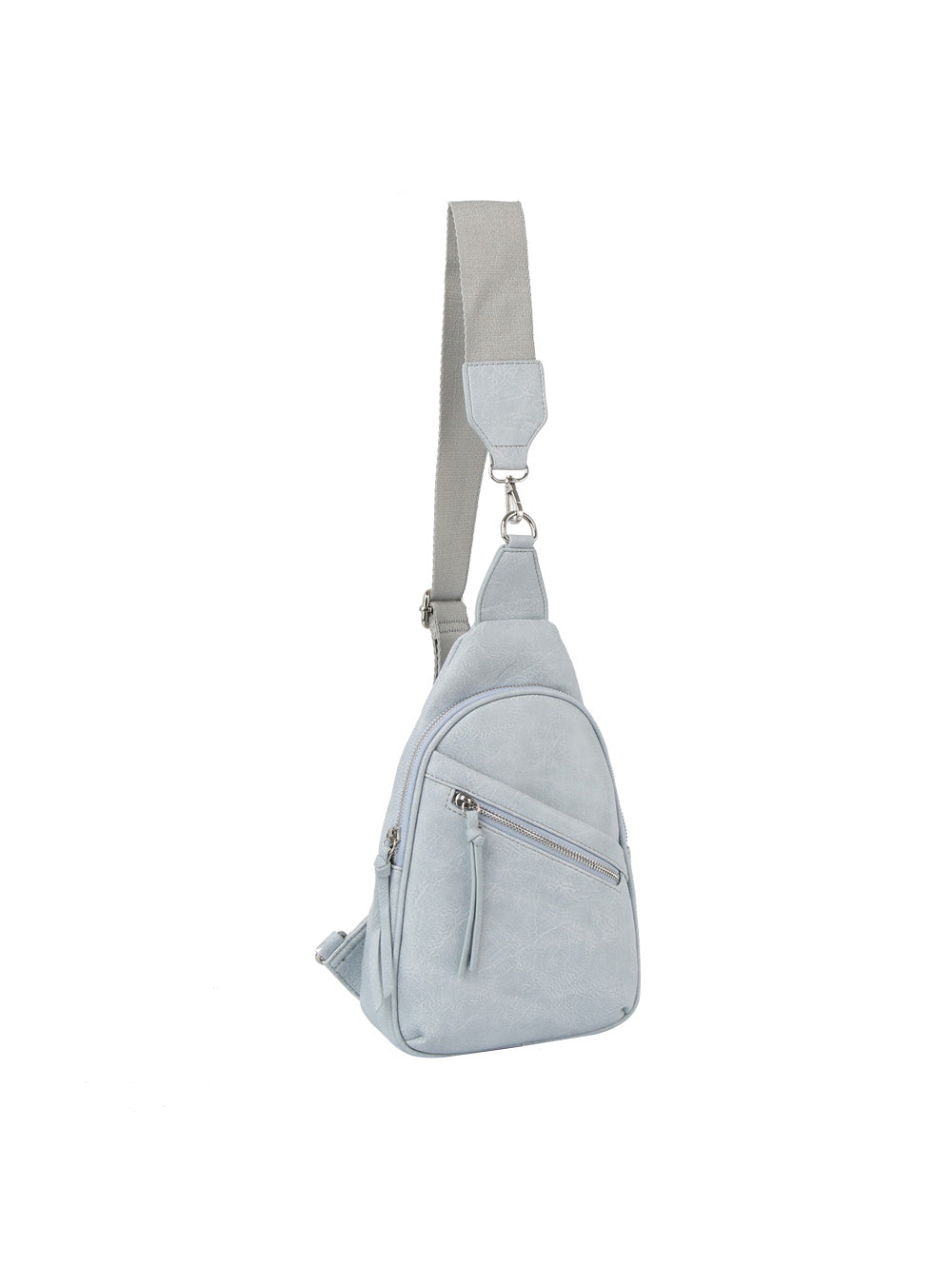 Diagnal zip front pocket sling backpack by hfstylish