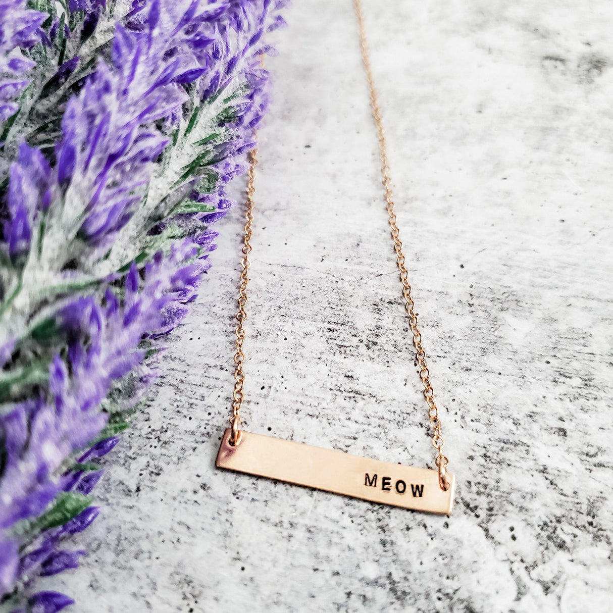 MEOW Bar Necklace by Salt and Sparkle