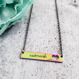 MERMAID Rainbow Bar Necklace by Salt and Sparkle