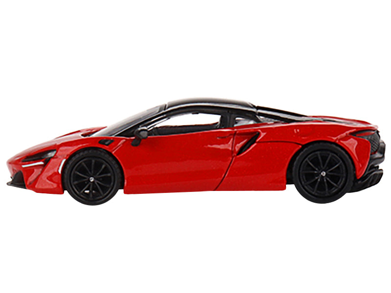 McLaren Artura Vermillion Red with Black Top Limited Edition to 2400 pieces Worldwide 1/64 Diecast Model Car by True Scale Miniatures