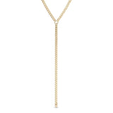 MICRO LINK CURB CHAIN LARIAT by eklexic jewelry