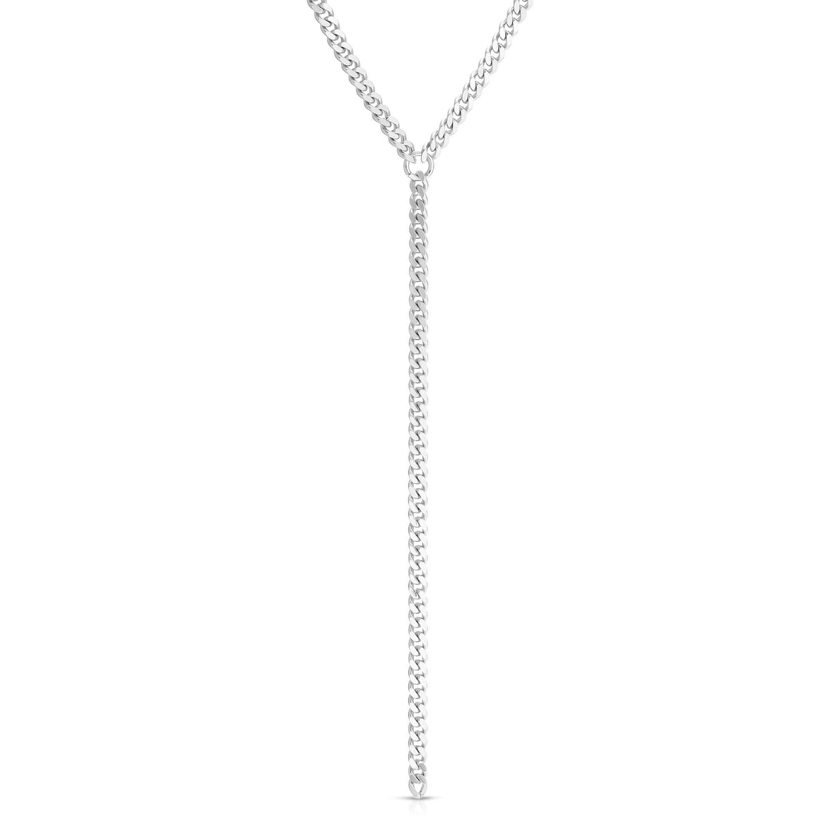 MICRO LINK CURB CHAIN LARIAT by eklexic jewelry