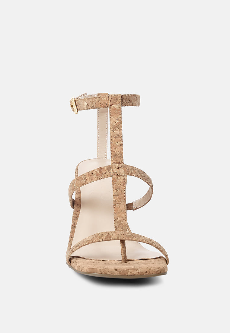 mirabella open square toe block heel sandals by London Rag