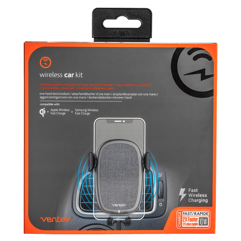 Ventev wireless car kit Wireless Charging Vent Mount 10W Black by Ventev