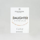 Morse Code Dainty Stone Necklace // Daughter by ETHICGOODS