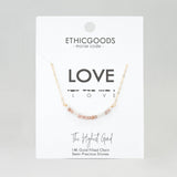 Morse Code Dainty Stone Necklace // Love by ETHICGOODS