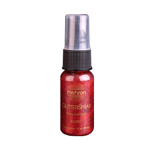 mehron GlitterSpray - Red