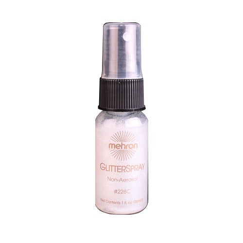 mehron GlitterSpray - White