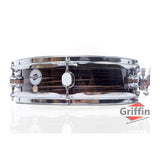 Piccolo Snare Drum 13" x 3.5" by GRIFFIN - 100% Poplar Wood Shell with Zebra Wood Finish & Coated Drum Head - Marching Drummers Percussion by GeekStands.com