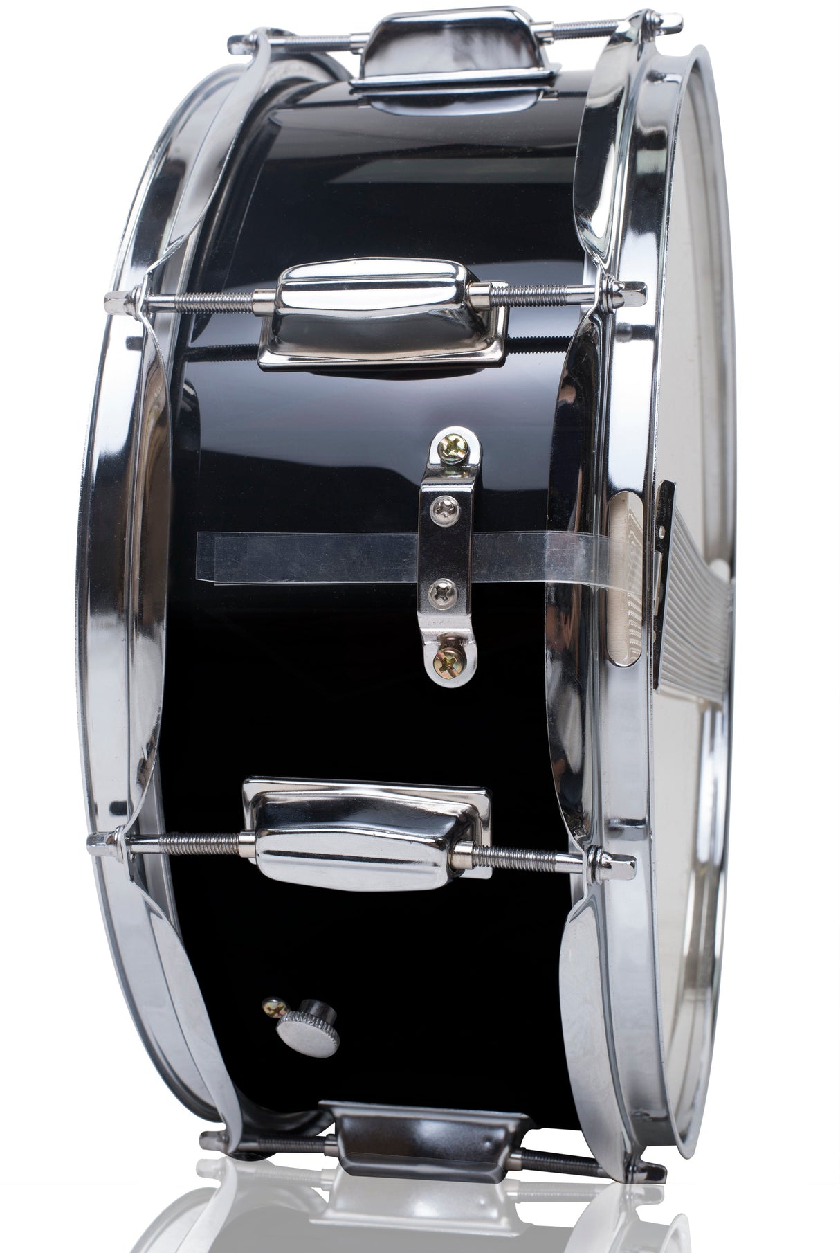 GRIFFIN Snare Drum - Poplar Wood Shell 14" x 5.5" with Black PVC & Coated Head - Acoustic Marching by GeekStands.com