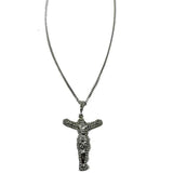 Studded Christ Stone Pendant  long Necklace by BeyondEnvy