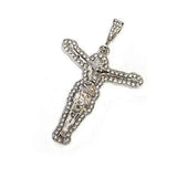 Studded Christ Stone Pendant  long Necklace by BeyondEnvy