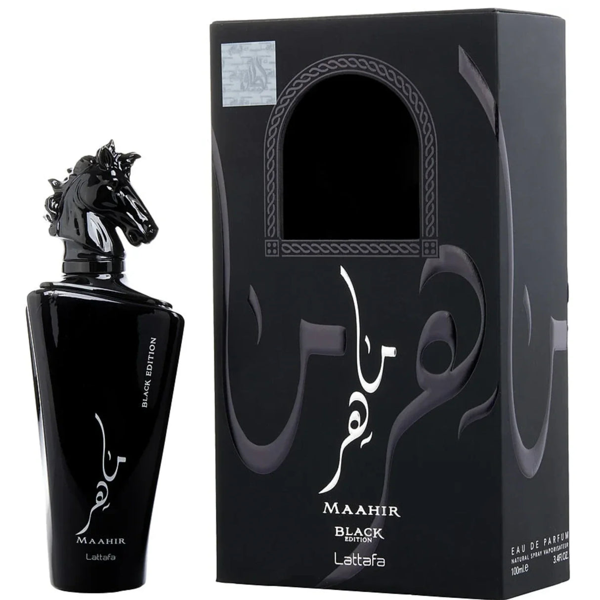 Maahir Black Lattafa 3.4 oz EDP Unisex by LaBellePerfumes