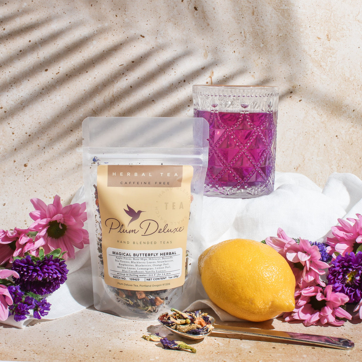 Magical Butterfly Herbal Tea (Butterfly Pea Flower / Berries) by Plum Deluxe Tea