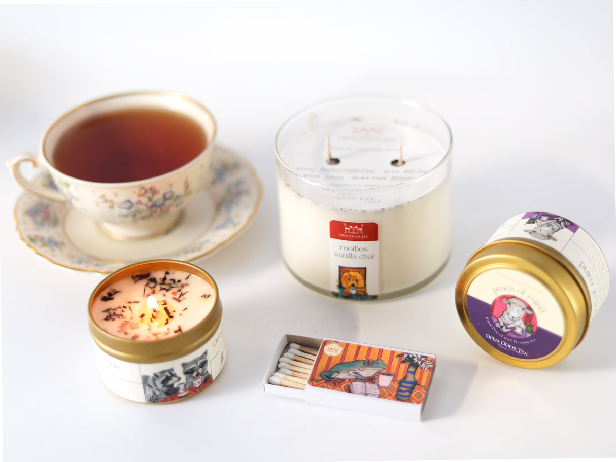 Tea-Infused Soy Candle by Open Door Tea CT