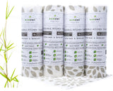 Bamboo Kitchen Paper Towels, Reusable Tree-Free Rolls with Design, 4 Pack by ecozoi