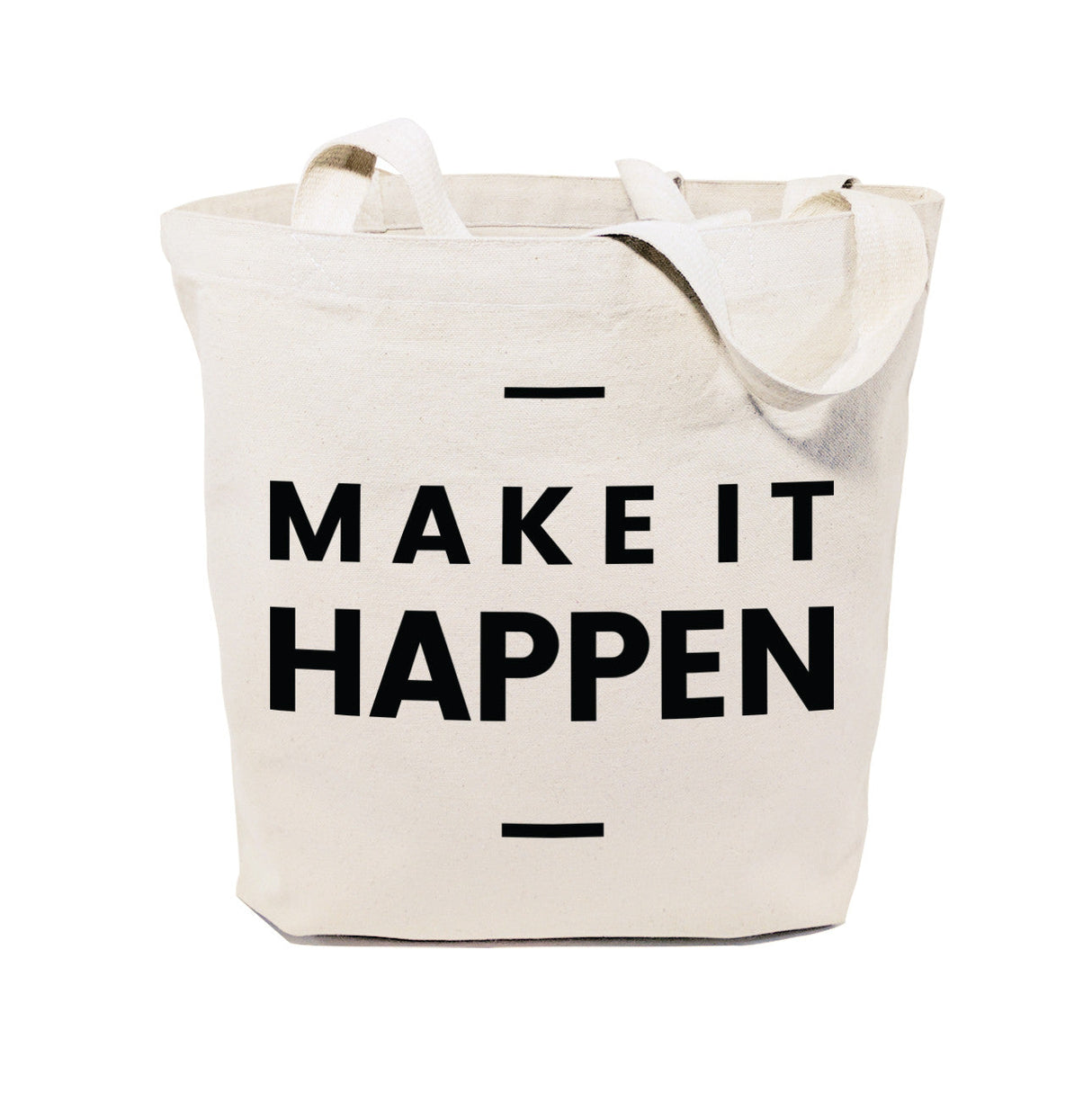 Make It Happen Cotton Canvas Tote Bag by The Cotton & Canvas Co.