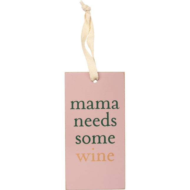 Mama Needs Some Wine Wooden Bottle Tag by The Bullish Store