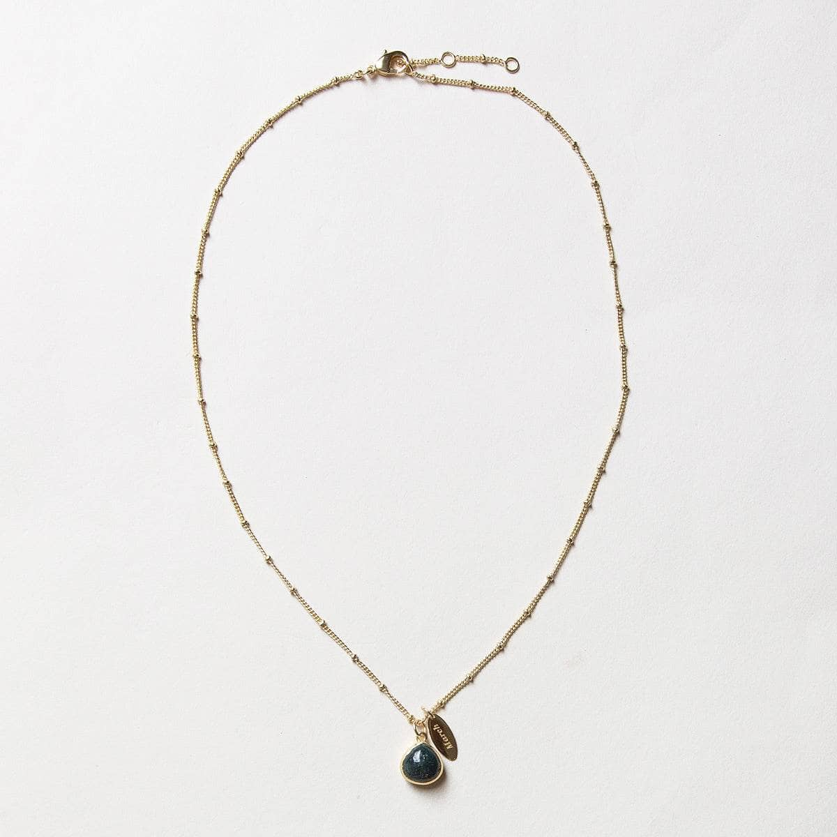 March Bloodstone Birthstone Necklace by Tiny Rituals