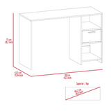 Arlington Writing Computer Desk, One Drawer, Two Shelves by FM FURNITURE