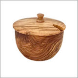 Mediterranean Olive Wood Canister by Choixe