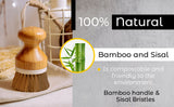 Bamboo Sisal Fiber Dish Brush by Choixe