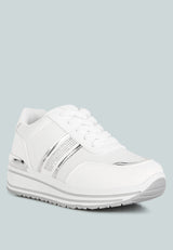 Mailys Metallic Panel Platform Sneakers by London Rag