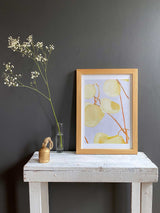 Art Print:  Milkweed on Pale Grey by India & Purry