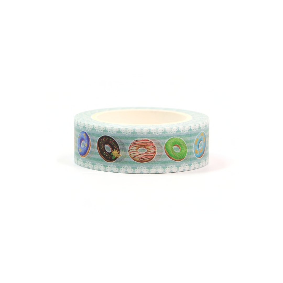 Minty Donuts and Lace Washi Tape | Gift Wrapping and Craft Tape by The Bullish Store