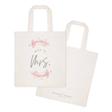 Floral Miss to Mrs. Wedding Cotton Canvas Tote Bag by The Cotton & Canvas Co.