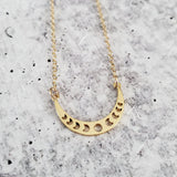 Moon Phases Gold Layering Necklace by Salt and Sparkle