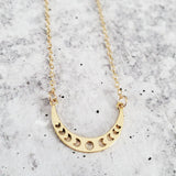 Moon Phases Gold Layering Necklace by Salt and Sparkle