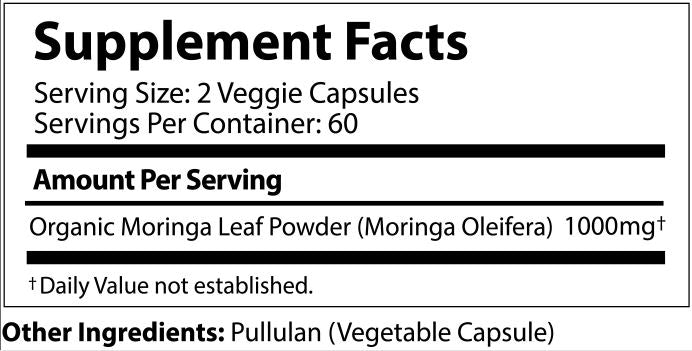 Moringa Capsules by Mother Nature Organics