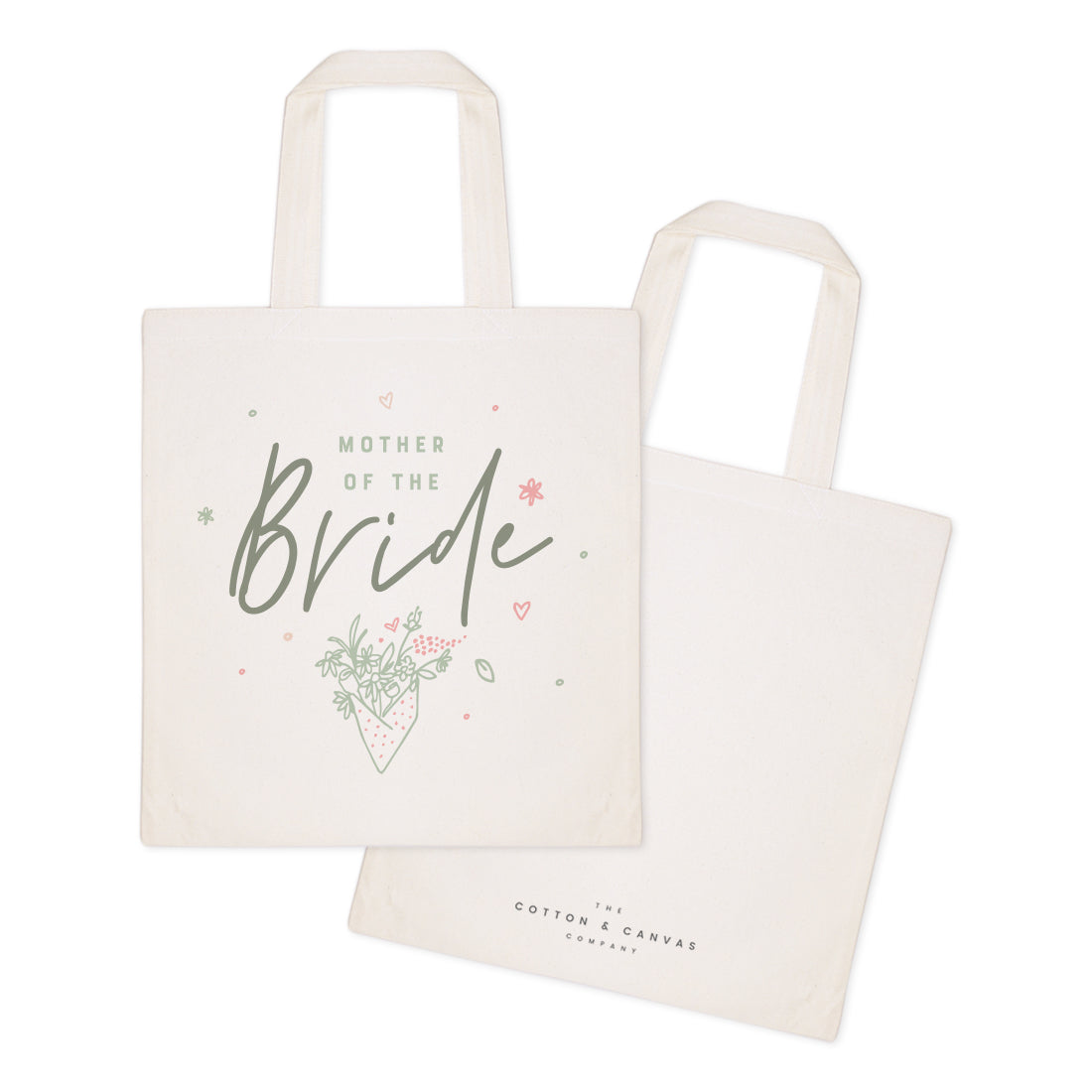 Floral Mother of the Bride Wedding Cotton Canvas Tote Bag by The Cotton & Canvas Co.