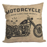 Motorcycles | Pillow Cover | Gift for Him | Throw Pillow | Home Décor | Boyfriend | Dad Gift | Classic Motorcycle by UniikPillows