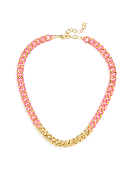 Touch Of Color Chain Collar Necklace by ZENZII