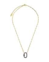 Pave CZ Carabiner Lock Necklace by Sterling Forever