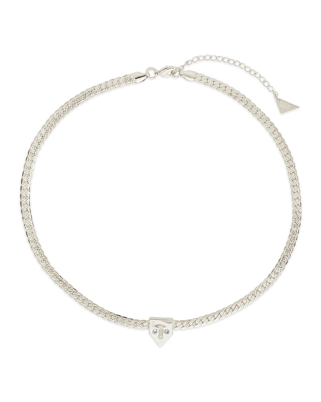 Catherine CZ & Chain Choker Necklace by Sterling Forever