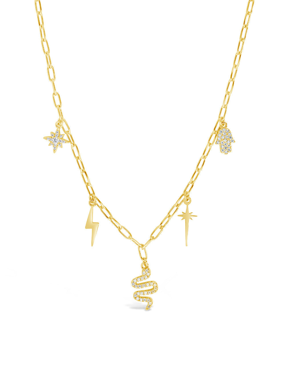 Juno CZ Celestial Charm Necklace by Sterling Forever